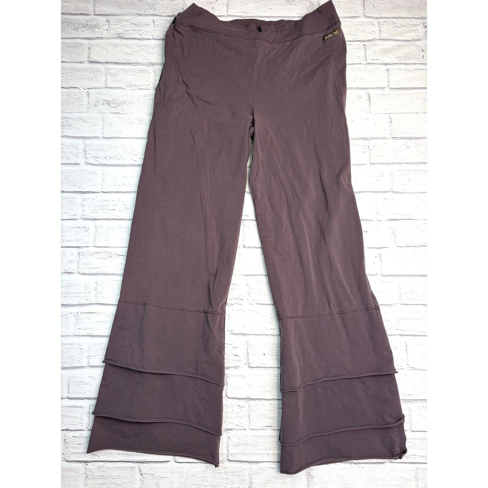 Matilda Jane Platinum Big Sky Ruffle Pants Plum Purple Wide Leg Women L